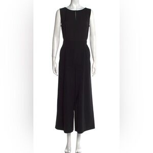 Lafayette 148 Tamara Wide Leg Black Jumpsuit Sz 4